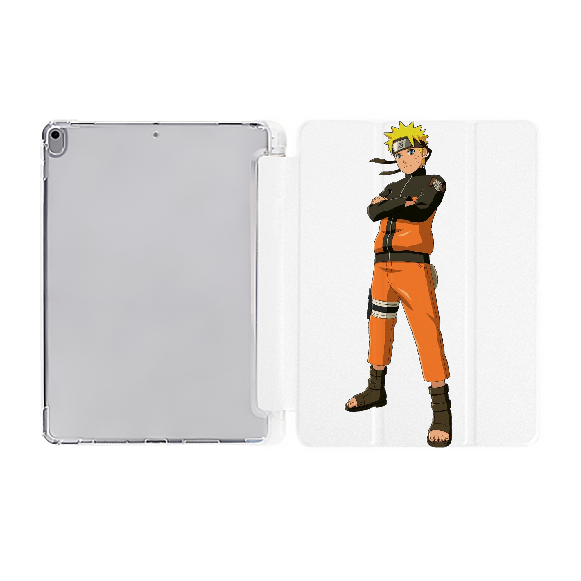 （画像用） NARUTO -ナルト- うずまき ナルト Uzumaki Naruto IPad ケース ペン収納付き 三つ折りスタンド PUレザー×シリコン 対応機種9.5/10.5/10.9インチ